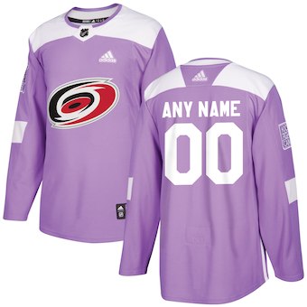 NHL Men adidas Carolina Hurricanes purple customized jerseys
